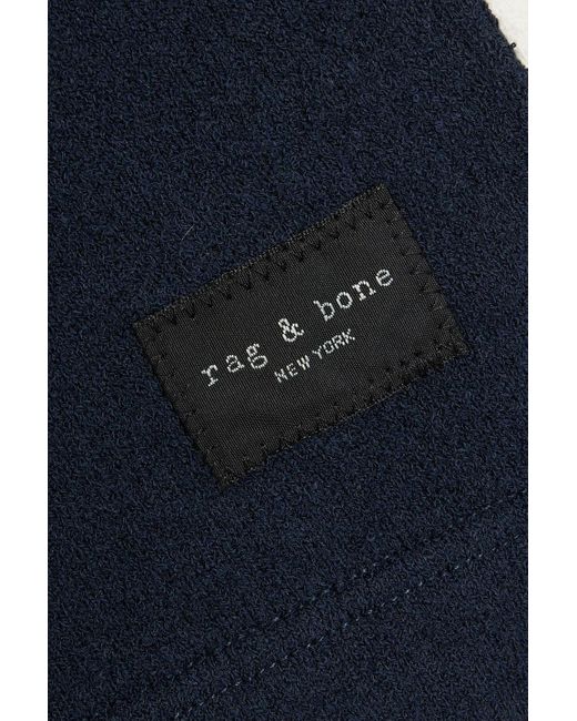 Rag & Bone Blue Axel Striped Cotton-blend Terry Drawstring Shorts for men