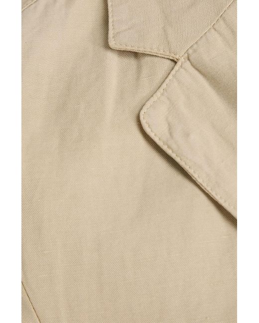Officine Generale Armie anzugjacke aus twill aus einer lyocell-leinen-baumwollmischung in Natural für Herren