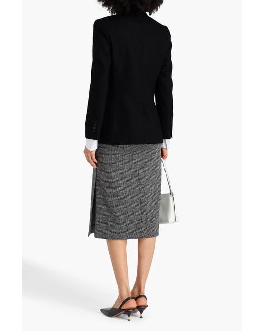 Brunello Cucinelli Black Bead-Embellished Wool And Cashmere-Blend Felt Blazer