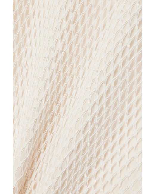 Totême  White Layered Lace And Crepe Gown
