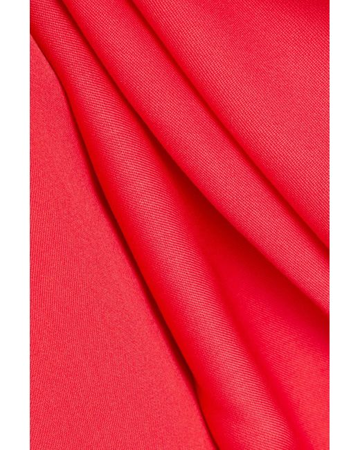Roksanda Red Garnia Ruffled Wool Midi Dress