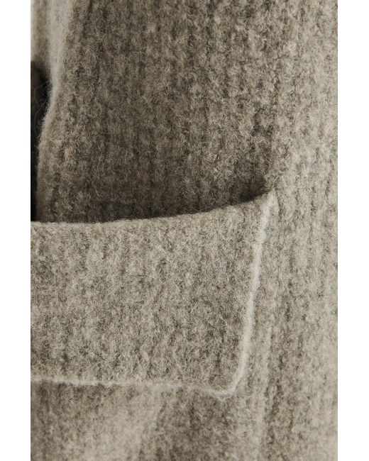 Lauren Manoogian Natural Ribbed Alpaca And Wool-Blend Tapered Pants