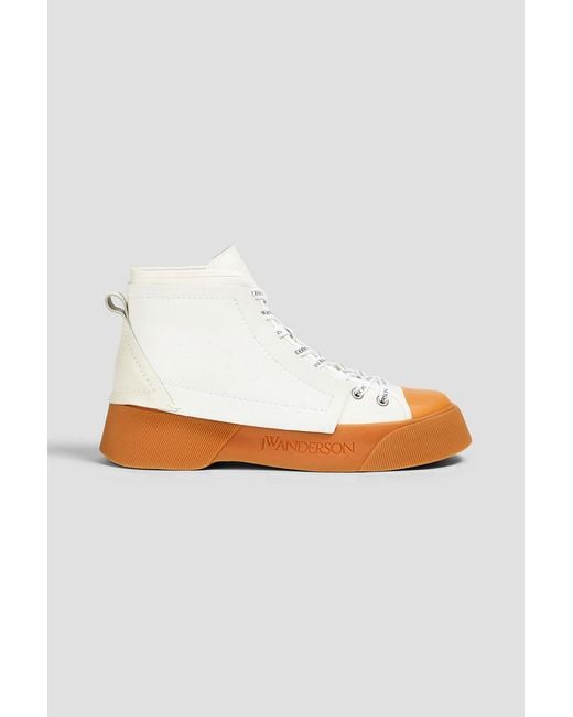 J.W. Anderson White Canvas And Leather High-top Sneakers for men