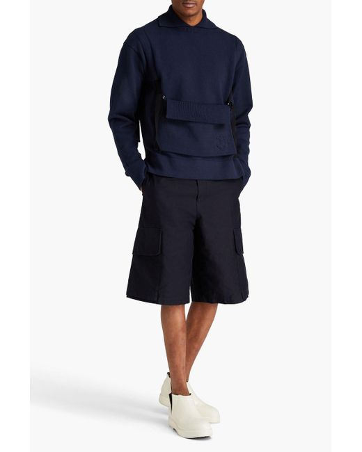 Jil Sander Blue Convertible Cotton-blend Sweater for men