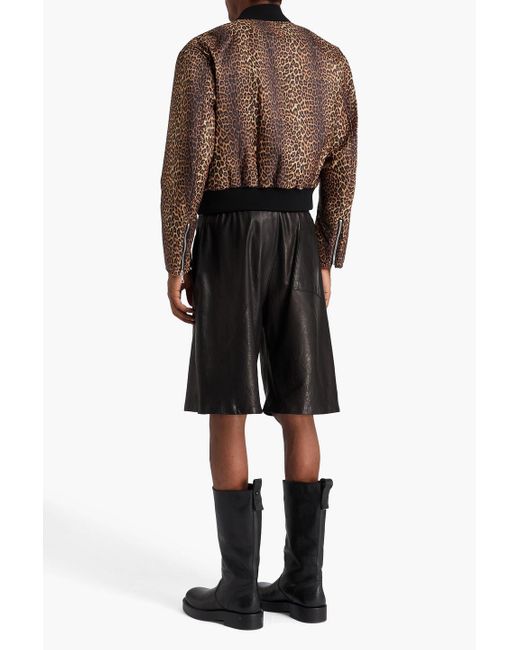 Dries Van Noten Brown Leopard-print Shell Bomber Jacket for men