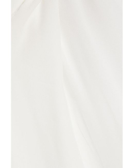 Rixo White Jordyn Open-back Satin-crepe Halterneck Maxi Dress