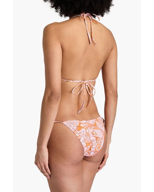 Melissa Odabash White Miami Paisley-Print Triangle Bikini Top