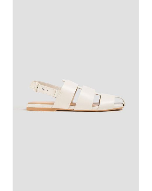 J.W. Anderson White Leather Slingback Sandals