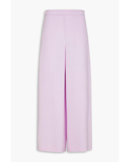 Emilio Pucci Pink Silk Crepe De Chine Wide-leg Pants