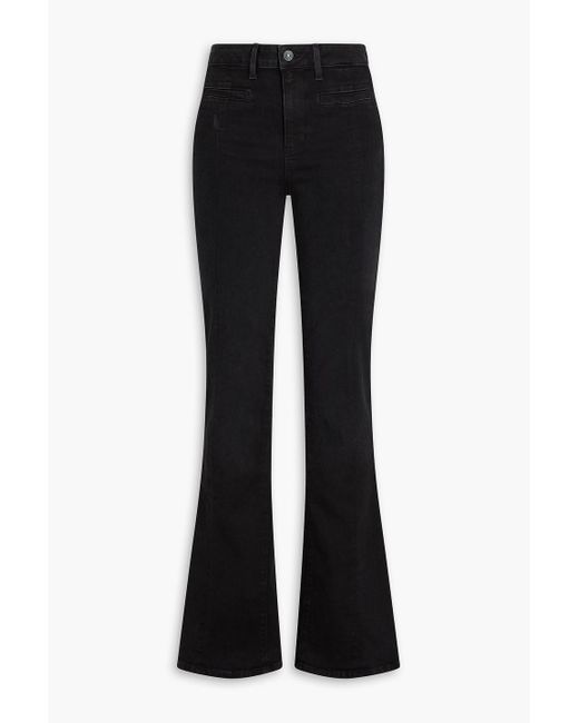 PAIGE Black Laurel High-rise Bootcut Jeans