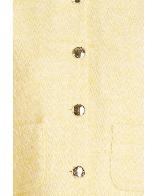Maje Tweed Jacket in Yellow Lyst UK