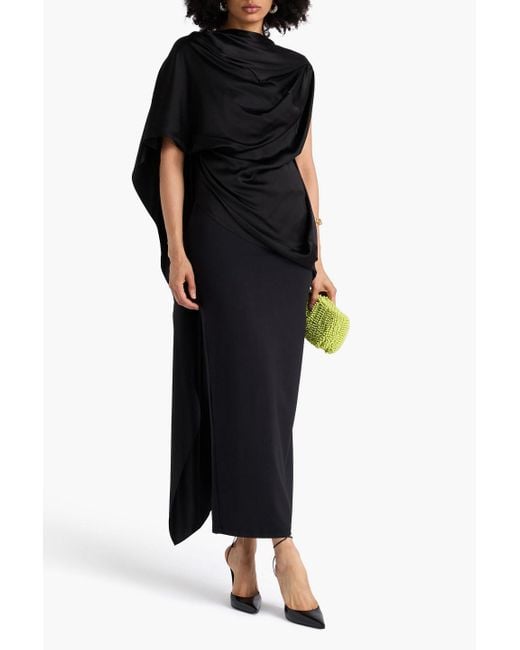 Roksanda Black Drapiertes oberteil "seraphine" aus seidensatin