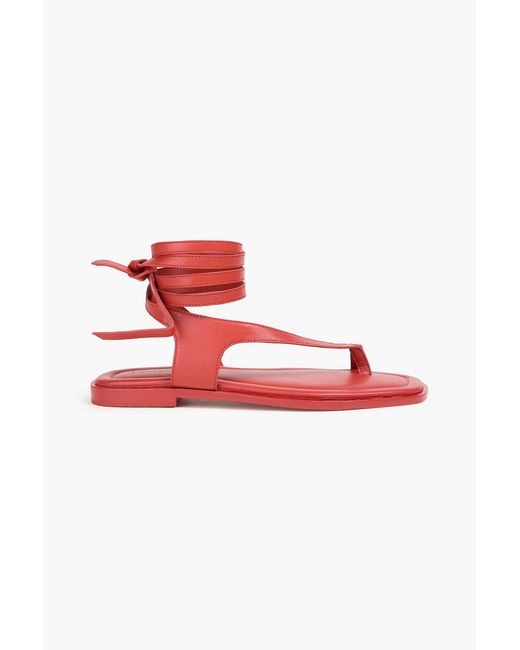 A.Emery Red Heidi Leather Sandals