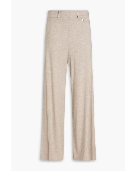 Herno Natural Flannel Wide-leg Pants