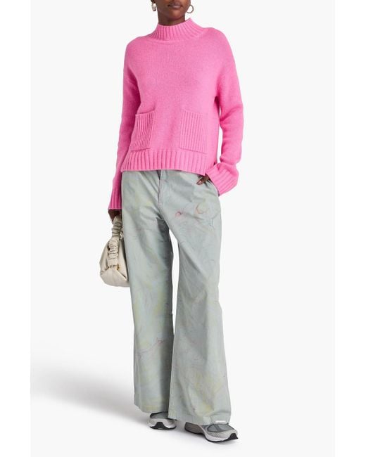 Chinti & Parker Pink Cashmere Turtleneck Sweater
