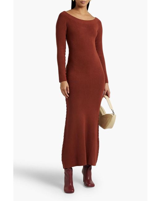 Altuzarra Red Stretch-knit Midi Dress