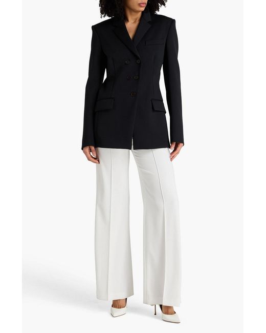 Stella McCartney Black Double-Breasted Crepe Blazer