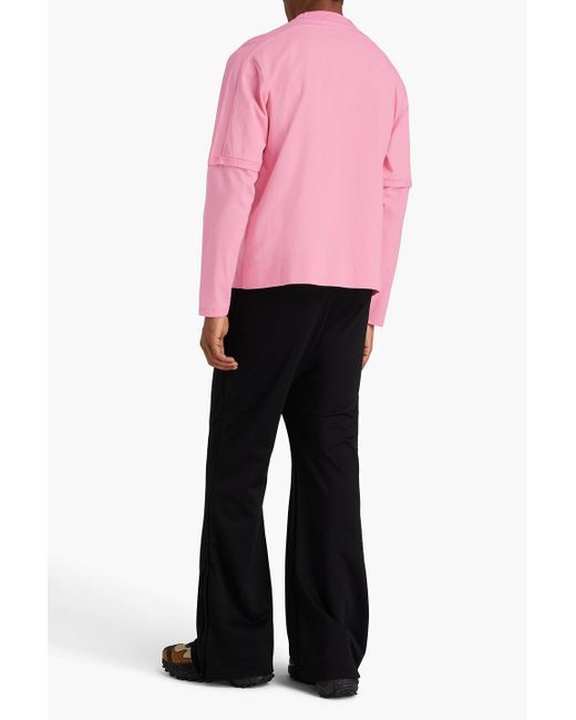 Jacquemus Pink Crema Logo-print Cotton-jersey T-shirt for men