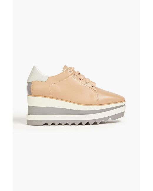 Stella McCartney Natural Faux Leather Wedge Brogues