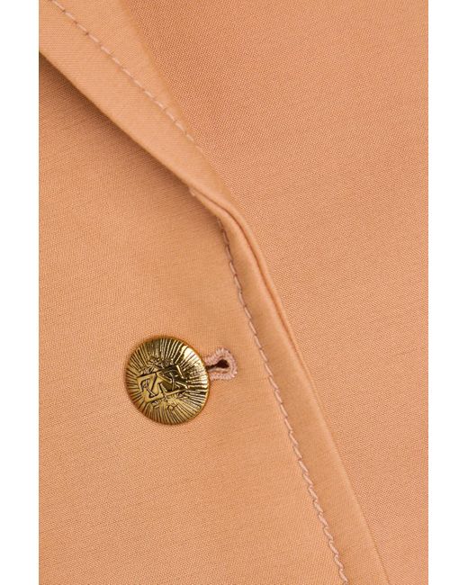 Zimmermann Orange Wool-blend Blazer