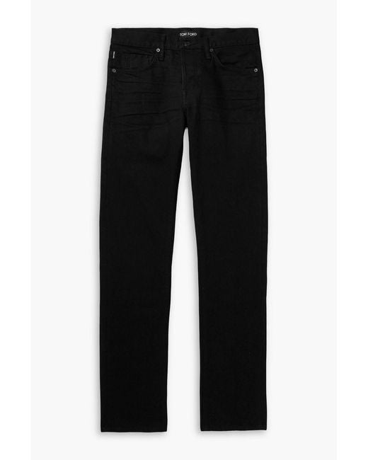 Tom Ford Black Slim-fit Selvedge Jeans for men
