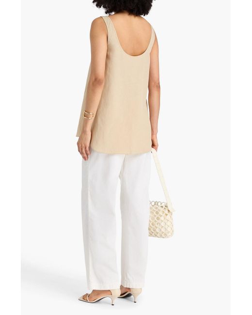 Totême  Natural Lyocell And Linen-blend Tank