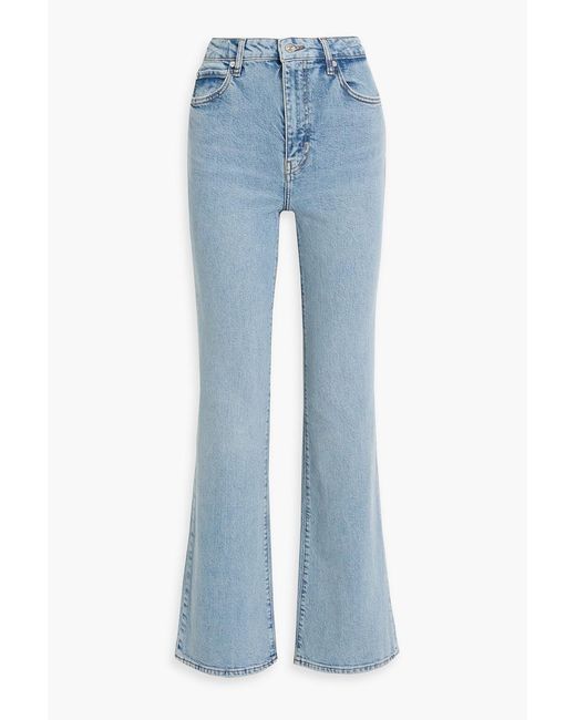 FRAME Blue The Arrow High-Rise Bootcut Jeans