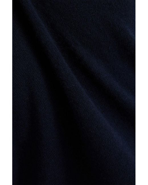 Vince Blue Wool And Cashmere-Blend Polo Sweater