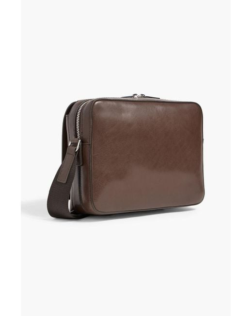 Paul Smith Brown Leather Messenger Bag for men