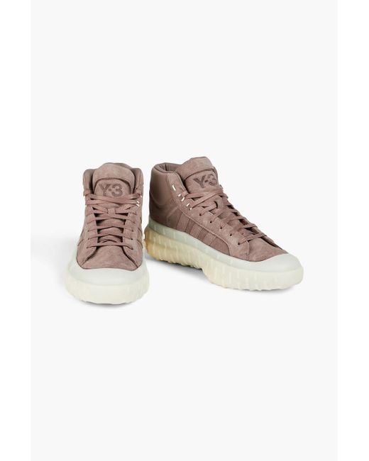 Y-3 Natural Gr.1p Suede High-top Sneakers for men