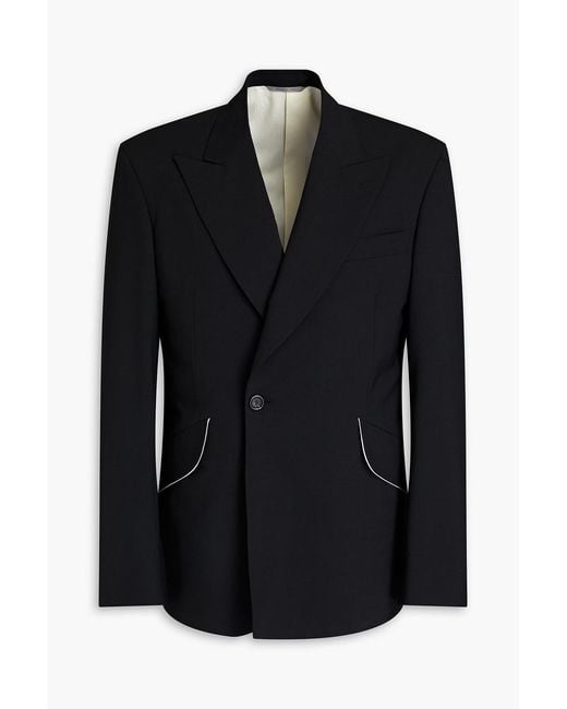 Canali Black Cotton And Modal-blend Blazer for men