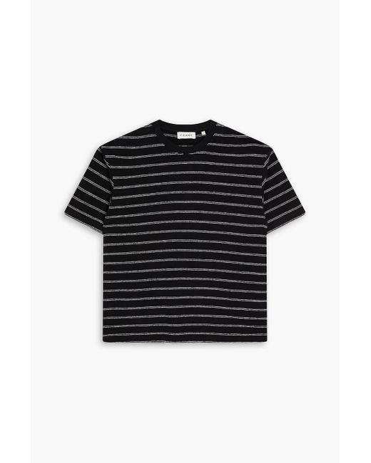 FRAME Black Striped Cotton-Jersey T-Shirt for men