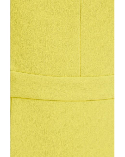 Rebecca Vallance Yellow Midikleid aus crêpe mit kettenverzierung und cut-outs