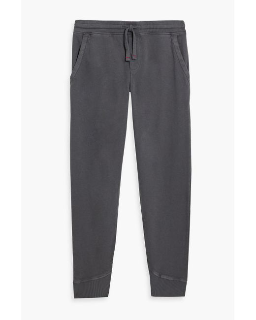 Orlebar Brown Blue Duxbury French Cotton And Linen-Blend Terry Sweatpants for men