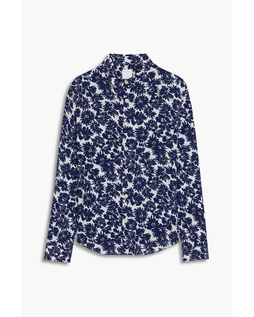 Sandro Synthetic Floral-print Voile Shirt in Blue for Men | Lyst