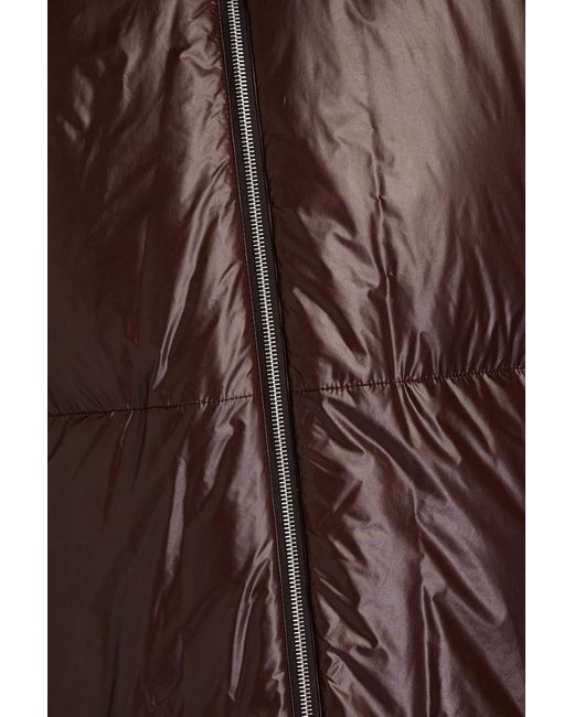 Jil Sander Brown Convertible Quilted Shell Hooded Down Jacket for men