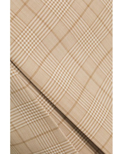 Claudie Pierlot Natural Prince Of Wales Checked Tweed Mini Skirt