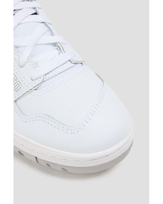 New Balance White 550 Mesh-trimmed Leather And Suede Sneakers for men
