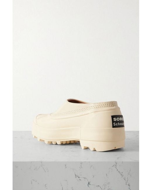 Sorel x Proenza Schouler Natural Sorel Caribou Rubber And Leather Platform Mules