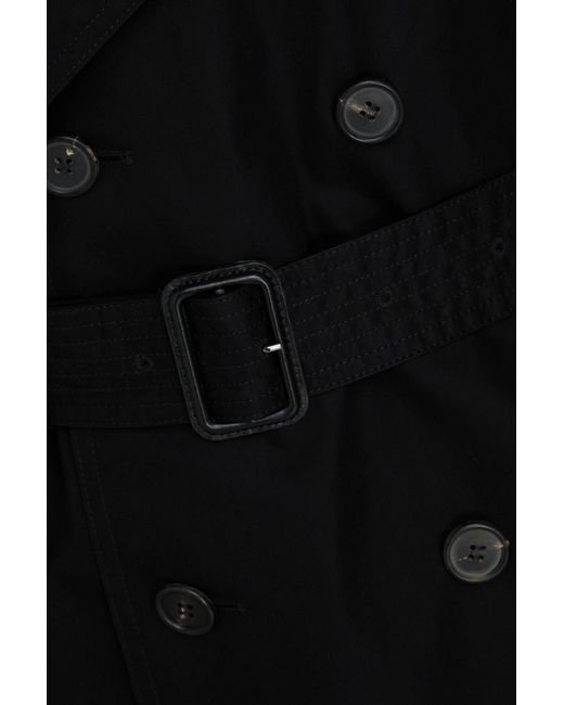 Wardrobe NYC Black Belted Cotton-Gabardine Trench Coat