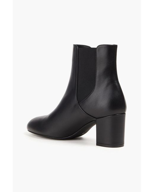 Stuart Weitzman Black Stretch-leather Ankle Boots