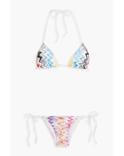 Missoni Crochet-knit Triangle Bikini | Lyst Canada