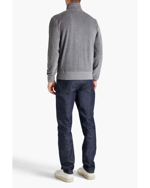 Canali Gray Cotton-blend Corduroy Sweatshirt for men