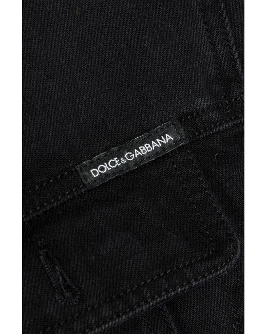 Dolce & Gabbana Black Shearling-lined Denim Jacket for men