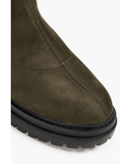 MICHAEL Michael Kors Brown Comet Faux Stretch-suede Ankle Boots
