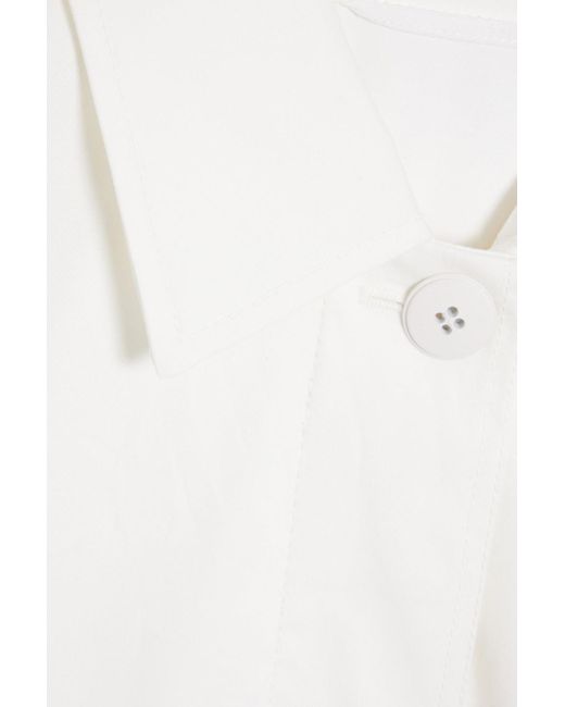 Max Mara Studio White Baffo Cotton-blend Twill Jacket