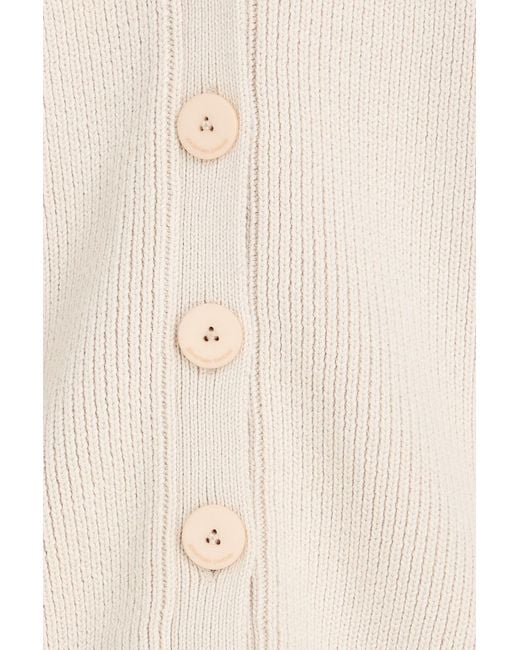 Jonathan Simkhai Natural Cable-Knit Cotton And Wool-Blend Cardigan