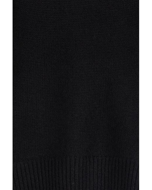 Loulou de Saison Black Bill Embellished Cashmere Sweater