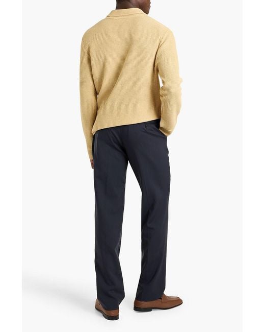 Sandro Blue Tapered Wool Pants for men