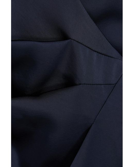 Claudie Pierlot Blue Satin Midi Wrap Dress